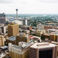 San Antonio's downtown skyline, looking southeast from the top of the Weston Centre. Photo by Kara Gomez.