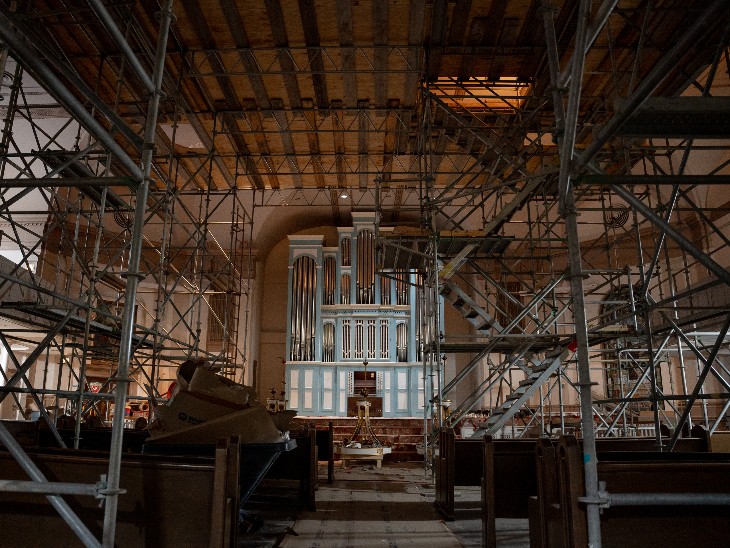 Travis Park United Methodist Church remodel underway