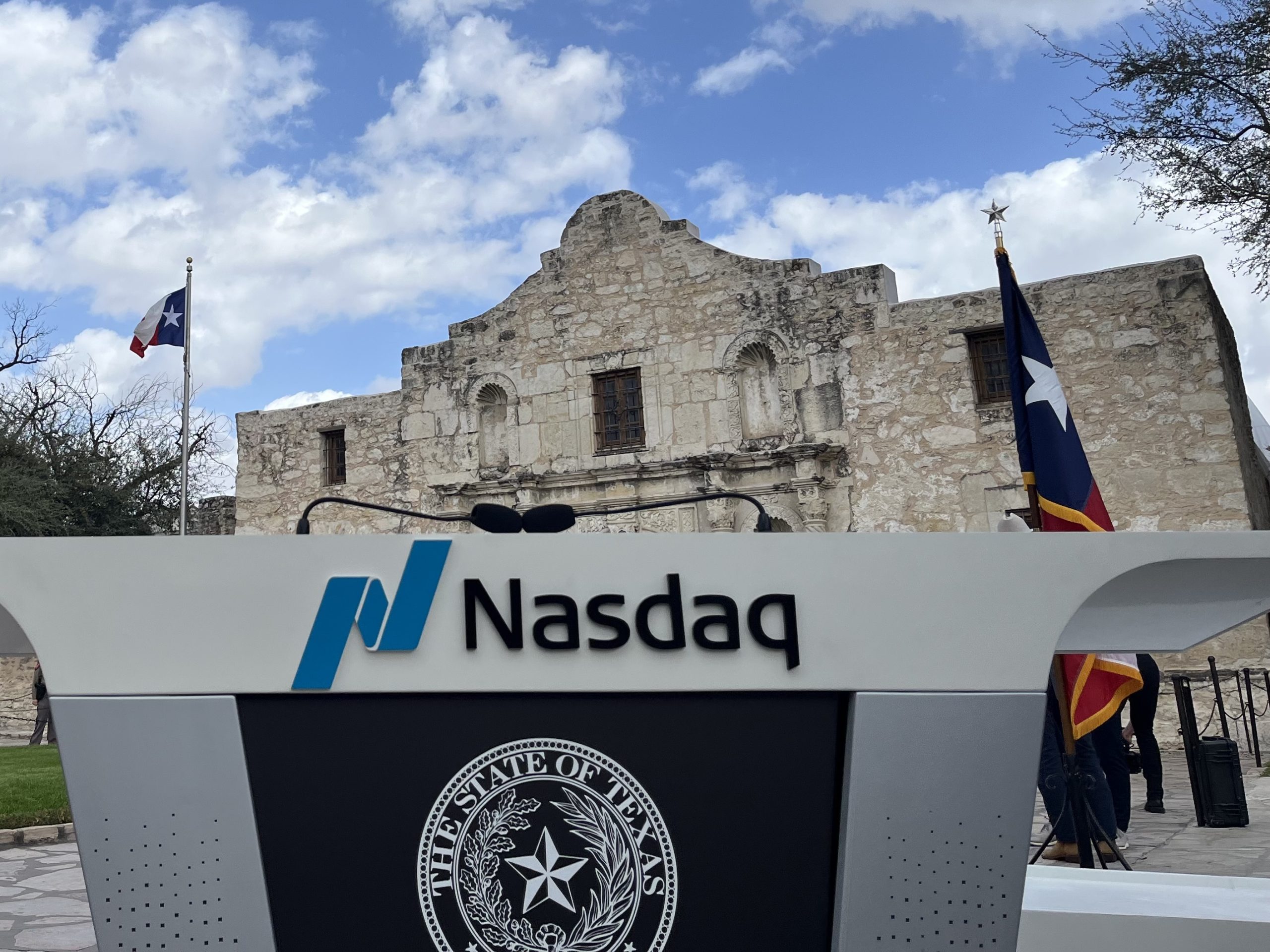 Texas leaders announce Nasdaq Texas with Alamo ceremony