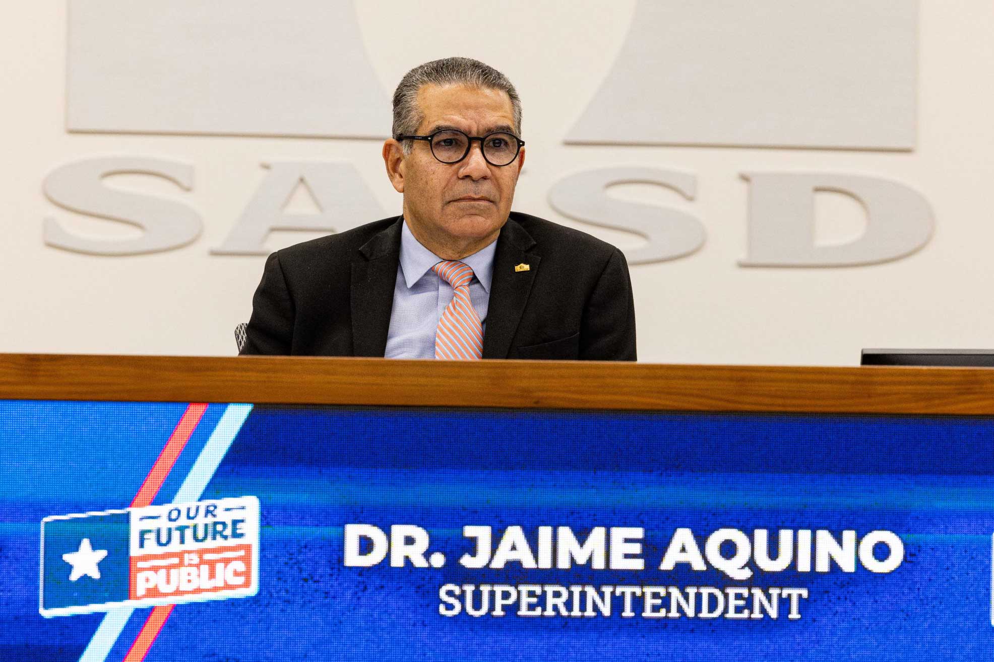 SAISD superintendent Jaime Aquino will retire in 2027